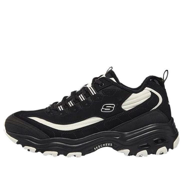 Skechers D'Lites Zip Along Shoes 'Black White' 894269-BKW - KICKS CREW