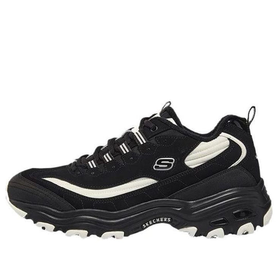 Skechers D'Lites Zip Along Shoes 'Black White' 894269-BKW