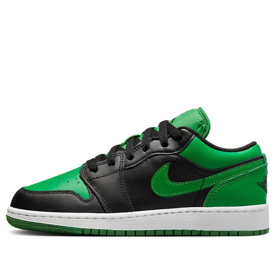 (GS) Air Jordan 1 Low 'Black & Lucky Green' 553560-065