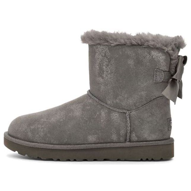 (WMNS) UGG Mini Bailey Bow Glimmer Charcoal 1125795-CHRC-KICKS CREW