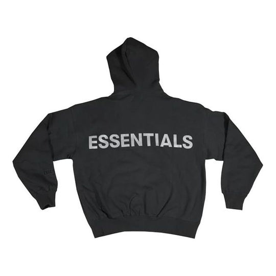 Fear of God Essentials Logo Pullover Hoodie Black Men's - FOG ESSENTIALS -  US