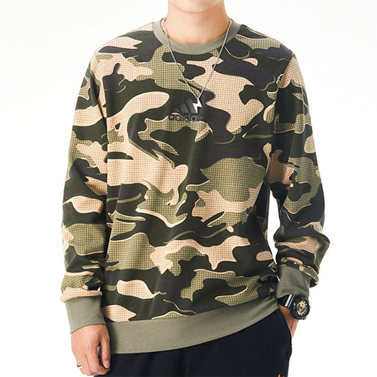 adidas Mh Gfx Camo Camouflage Knit Casual Round Neck Pullover Camouflage GM4472