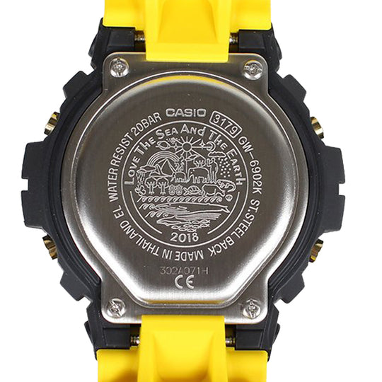 Men's CASIO G-Shock Series Whale Dolphin Commemorate Fashion Stylish Casual Solar Powered Six Innings Waterproof Sports Watch Mens Yellow Digital GW-6902K-9 Watches - KICKSCREW