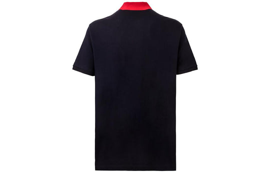Gucci GG Logo Embroidered Contrasting Colors Short Sleeve Polo 