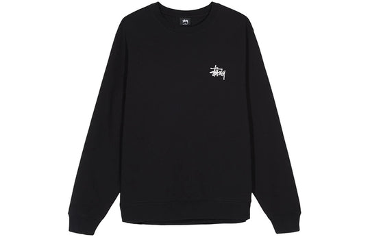 Men's Stussy Basic Back Large logo Round Neck Black 1914464BLAC - KICKS ...