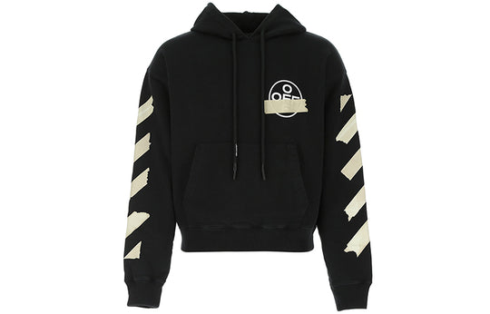 Off-White Tape Arrows Over Hoodie 'Black/Beige' OMBB037R20E300021048