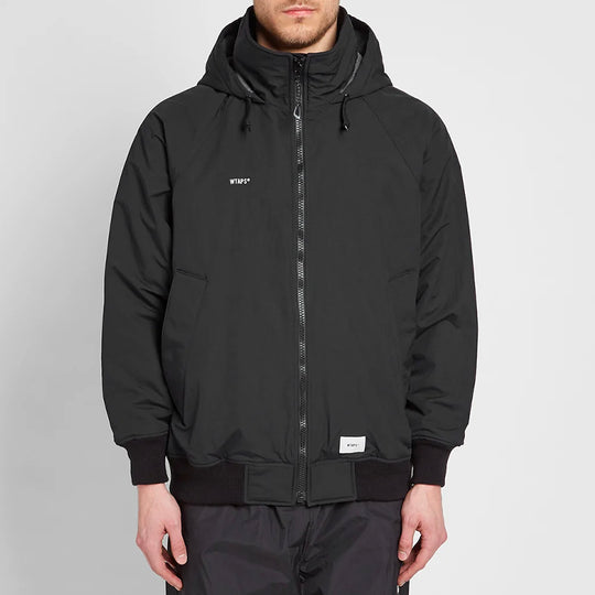 WTAPS Incom/nylon.Tussah Hooded Jacket Unisex Black 192BRDT-JKM02