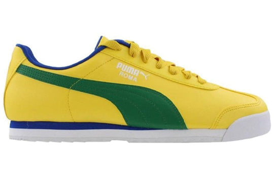 Puma Unisex Roma Basic Running Shoes Yellow/Green 353572-85 Training Shoes/Sneakers  -  KICKS CREW