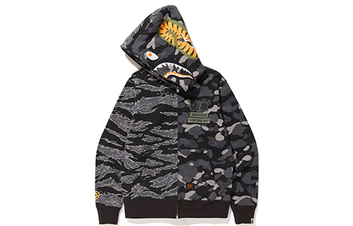 A BATHING APE BAPE x Undefeated Tiger Shark Half Full Zip 1E73-115-906