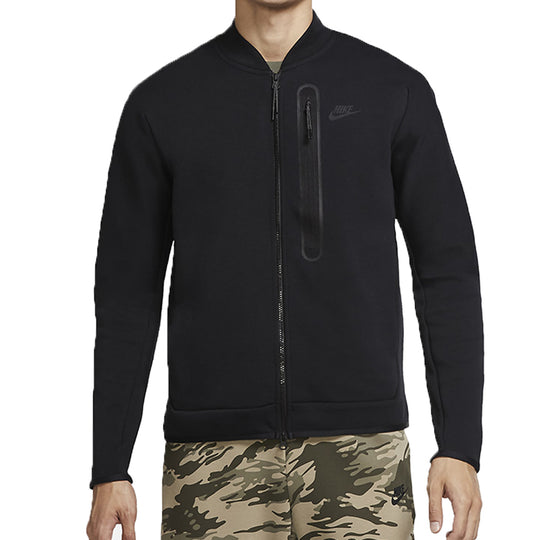 Nike Tech Fleece Casual Stand Collar Long Sleeves Jacket Black CZ1797 ...