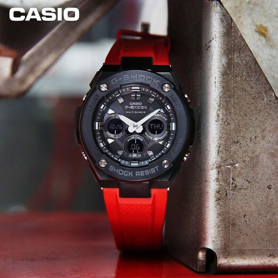 CASIO G-Shock G-Steel 'Black Red' GST-W300G-1A4PR - KICKS CREW