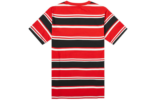 Nike Stripe Casual Short Sleeve Red White Black Stripe CQ5297-100