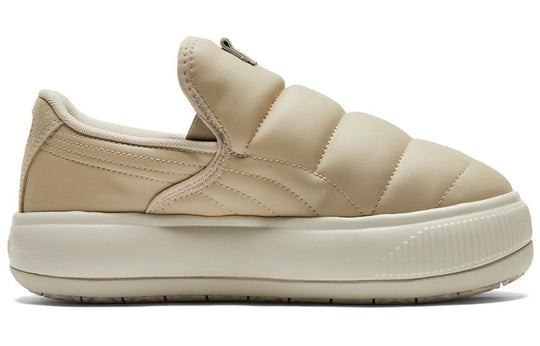 WMNS) PUMA Suede Mayu Slip-on Sneakers Ivory 383827-02 - KICKS CREW