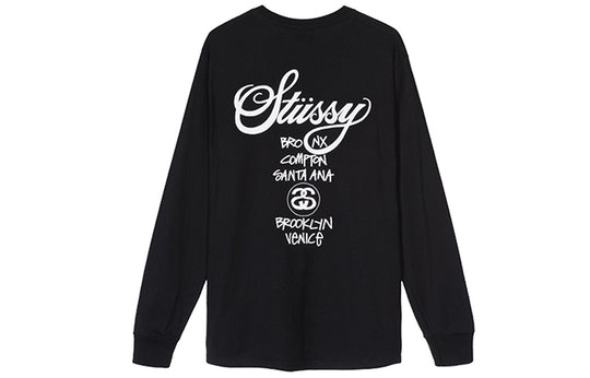 Stussy World Tour Classic Long Sleeves Unisex Black 3993397-BLACK