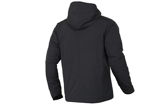 adidas Windproof Stay Warm Casual hooded With Down Feather Jacket Blac ...