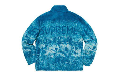 Supreme SS19 Wolf Fleece Jacket Blue Totem polar fleece Unisex SUP-SS19-450
