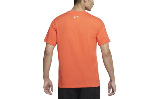 Nike Dri-fit Jdi Round Neck Sports Knit Running Short Sleeve Orange DC7689-861