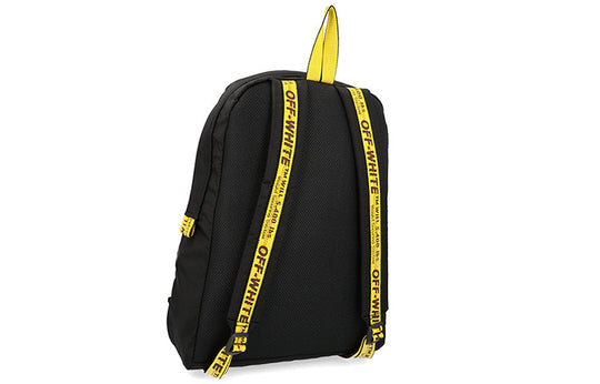 OFF-WHITE 20 Classic Arrow Series Printing Backpack schoolbag Yellow O