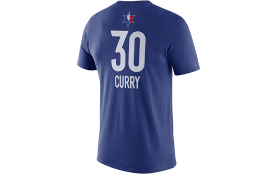 Men's Nike NBA Basketball Sports Round Neck Short Sleeve Blue T-Shirt BV9193-403