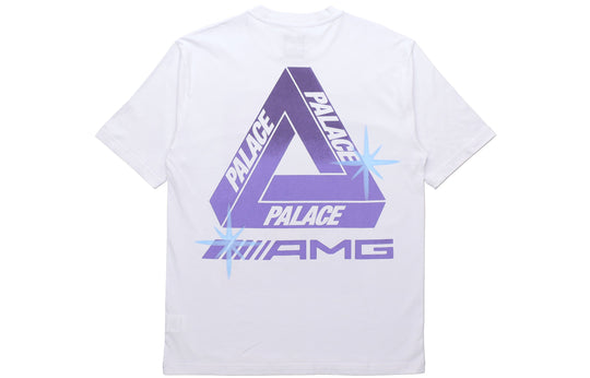 PALACE SS21 x AMG Crossover White Logo Printing Pattern Short Sleeve  T-Shirt P20AMGTS005