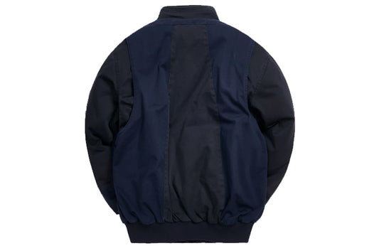 KITH Colorblocked Sateen Bomber Jacket Navy Blue KH1207-102 ...