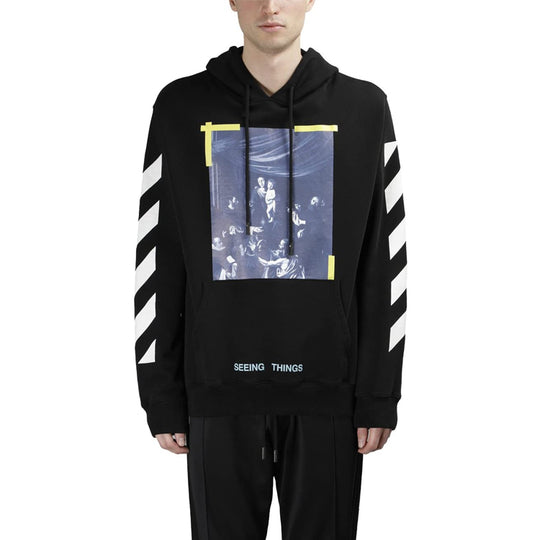 OFF-WHITE Cravaggio Long Sleeve Men's Hoody Black OMBB003F170030161001 ...