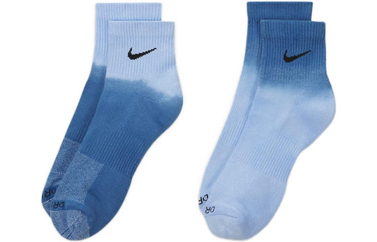 Nike Everyday Plus Cushioned Ankle Socks 'Blue Dye' DH6304-903 - KICKS CREW