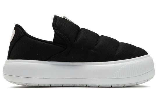 (WMNS) PUMA Suede Mayu Slip-On Canvas 'Black White' 385595-01