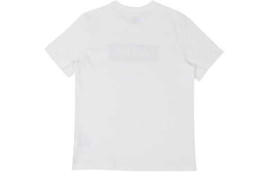 Men's Nike Small Cube Alphabet Round Neck Short Sleeve White T-Shirt D ...