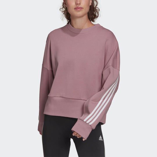 (WMNS) adidas W Fi 3s Crew Stripe Sports Round Neck Pullover Long Slee ...