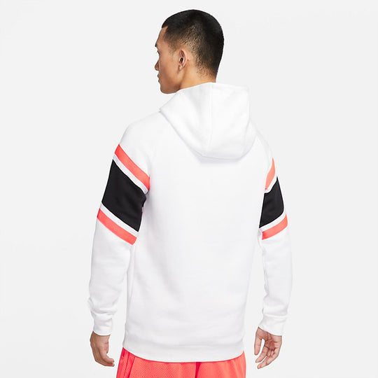 Air Jordan Logo Hoodie 'White Orange' DD1796-100-KICKS CREW