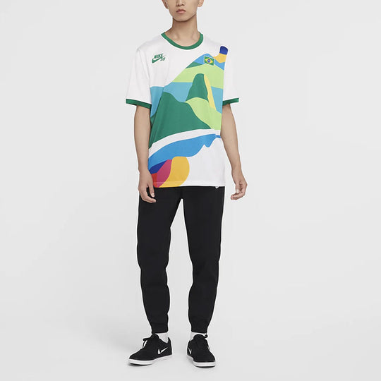 Nike SB x Parra Brazil Federation Kit Crew Jersey 'White Multi