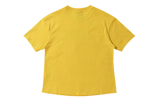 (WMNS) Nike Nsw Top Black Logo Printing Short Sleeve Yellow AH4008-735 ...