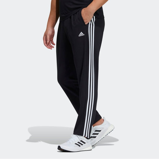 adidas M Mh 3st Wu Pnt Side Stripe Logo Casual Sports Long Pants Black ...