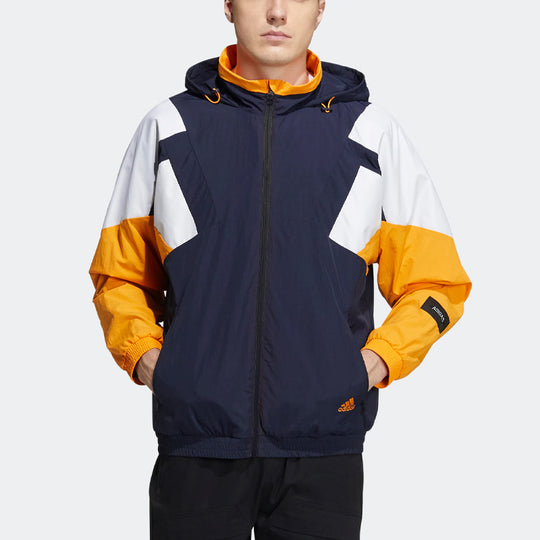 adidas St Brand Wvjk Contrasting Colors Logo Micro Mark Athleisure Casual  Sports Zipper Hooded Jacket Multicolor HE7473