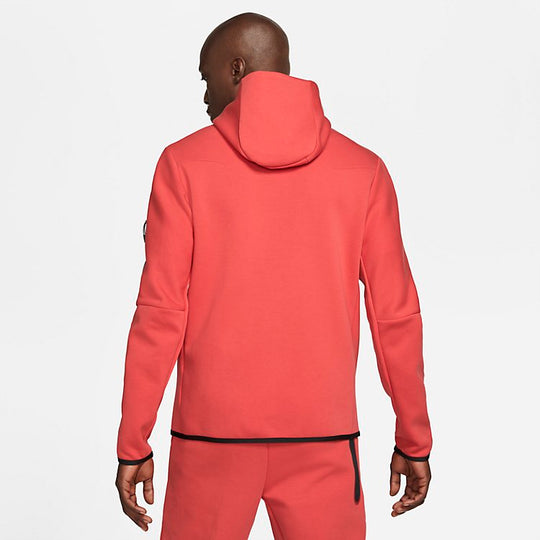 Nike Tech Fleece Full Zip Up Hoodie 'Lobster Red' CU4489-606 - KICKS CREW