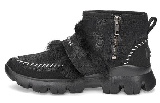 WMNS UGG Fluff Punk Ankle Boot Black 1107309 BLK