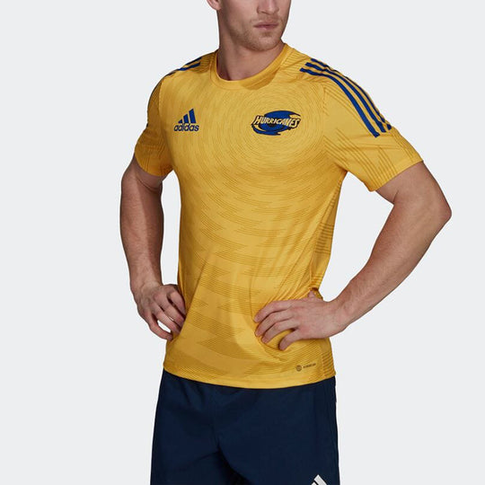 adidas Hurricanes Rugby Performance 2022 T-shirt 'Yellow Blue' H58527