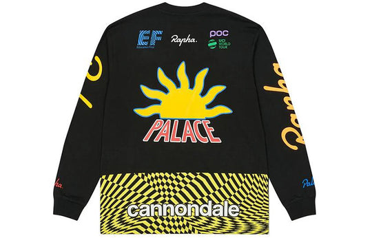 PALACE Rapha Crossover Off Bike Cartoon Pattern Alphabet Long Sleeves  Unisex Black P19LS039