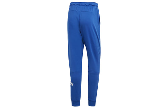 adidas Sports Training Printed Logo Pants Men's Blue FL3936