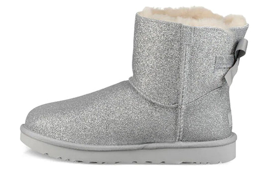 (WMNS) UGG Mini Bailey Bow Sparkle 'Silver' 1100053-SLVR