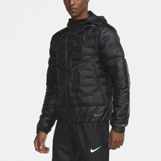 Nike Reflective logo Running Sports Down Jacket Black CU7793-010 ...