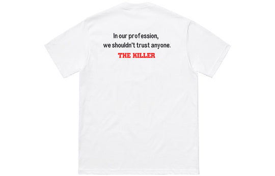 Supreme FW18 The Killer Trust Tee Bloody Twins Chow Yun Fat Printing Short  Sleeve Unisex White SUP-FW18-666