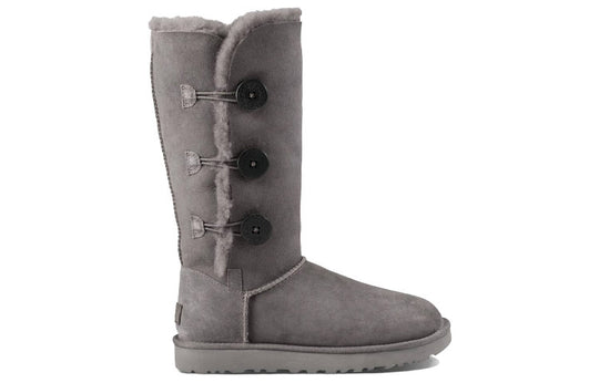 (WMNS) UGG Bailey Button Triplet II Boot High Top Gray 1016227-GREY