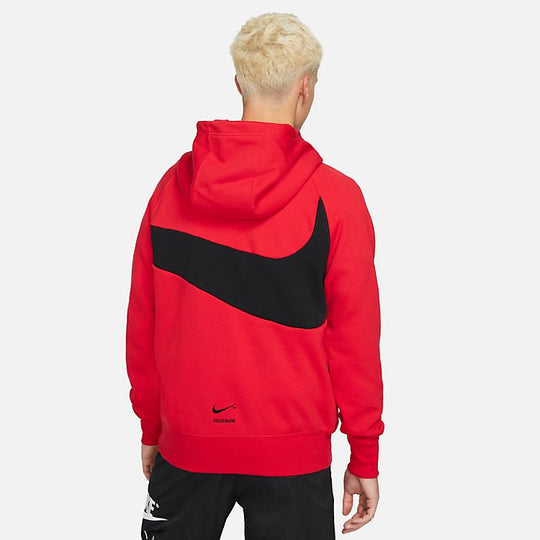 Nike Sportswear Swoosh Tech Fleece Pullover Hoodie 'University Red Black' DD8222-657