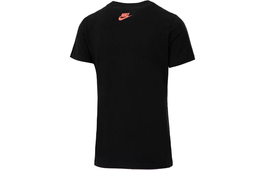 (WMNS) Nike Printing Athleisure Casual Sports Short Sleeve Black DJ1914-010