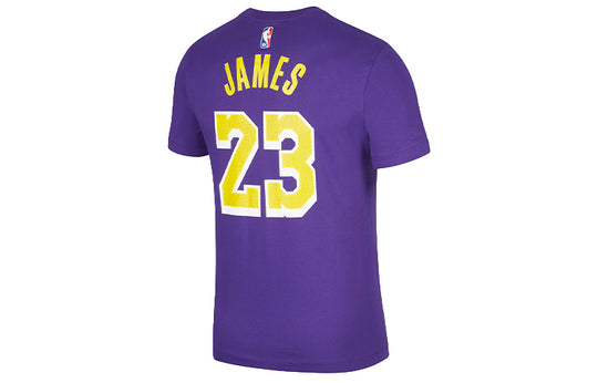 Air Jordan NBA Statement Edition Los Angeles Lakers LeBron James No. 23 Basketball Sports Short Sleeve Purple CV9987-551 US L