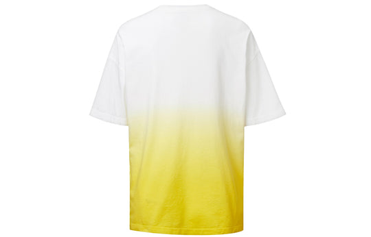 (WMNS) Converse Logo Printing Gradient Short Sleeve Yellow 10020993-745