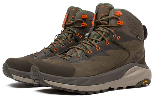 HOKA Kaha GTX Men's Mid Hiking Boots 1112030 Black Olive Green Sz 9 EU 42.7  t414