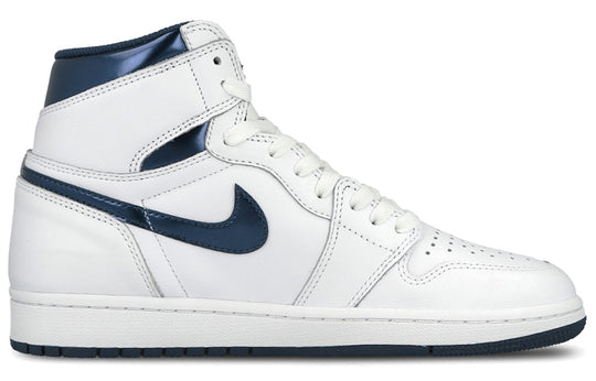 Air jordan 1 white metallic cheap blue